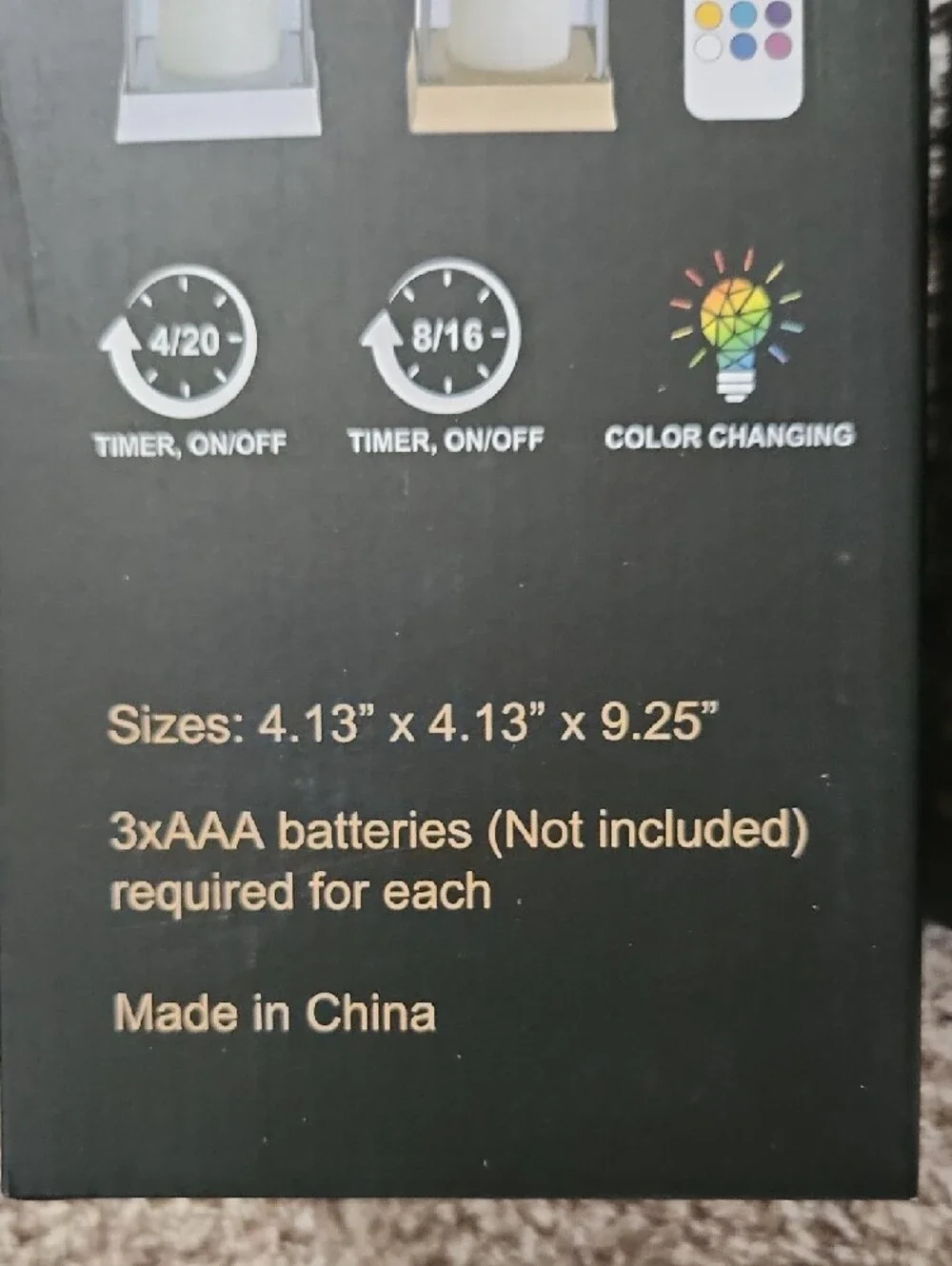 2 LED Color Changing Lanterns - White With Built In Timer, Battery Operated